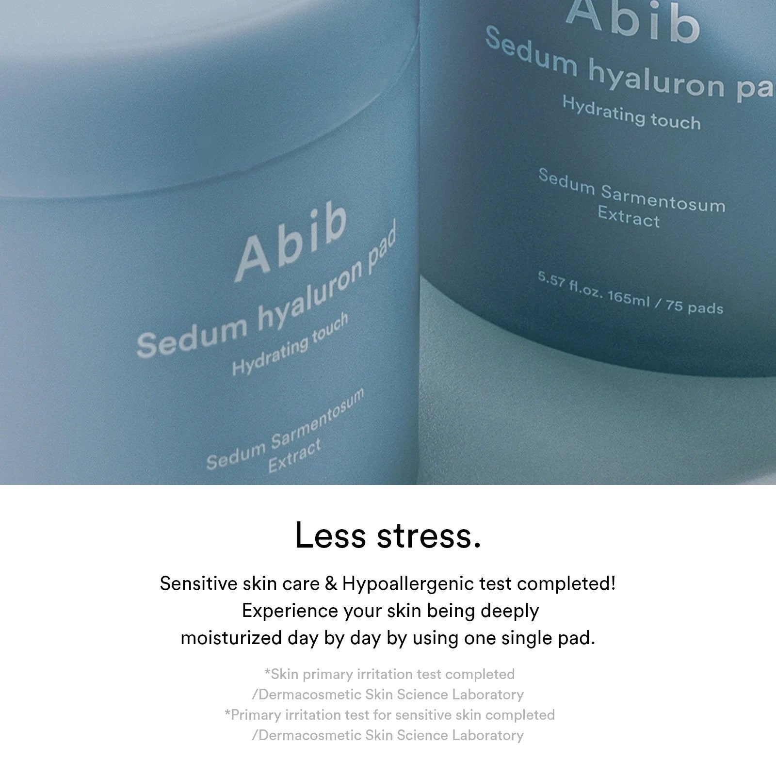 Abib Sedum Hyaluron Pad Hydrating Touch – moisturizing toner pads infused with Sedum extract and Hyaluronic Acid, designed to deeply hydrate, plump, and refresh dry skin.