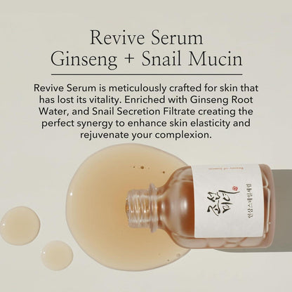 [BeautyOfJoseon] Revive Serum (Ginseng+Snail Mucin)