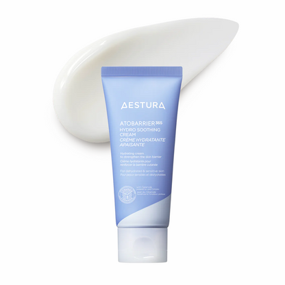 Aestura Atobarrier 365 Hydro Soothing Cream – a soothing, lightweight cream with ceramides and hydrating ingredients, designed to calm and restore moisture balance for sensitive skin.